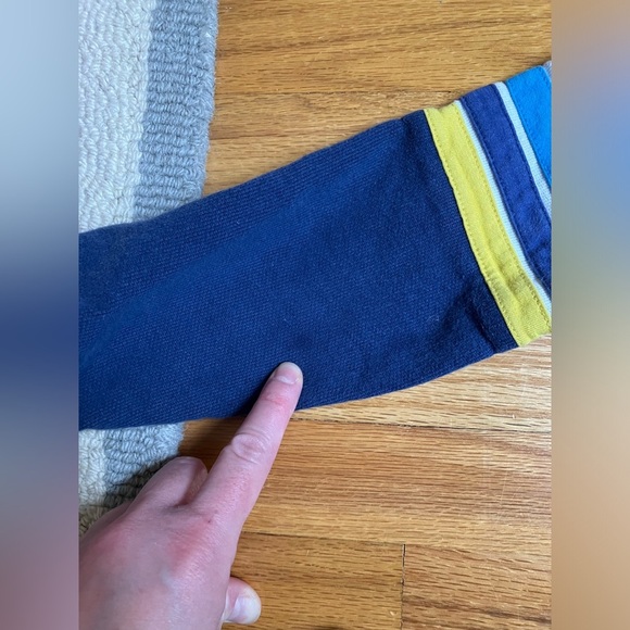 Mini Boden hooded pullover sweatshirt - Kids' Size 4-5 - w/pockets & stripes - Picture 8 of 11